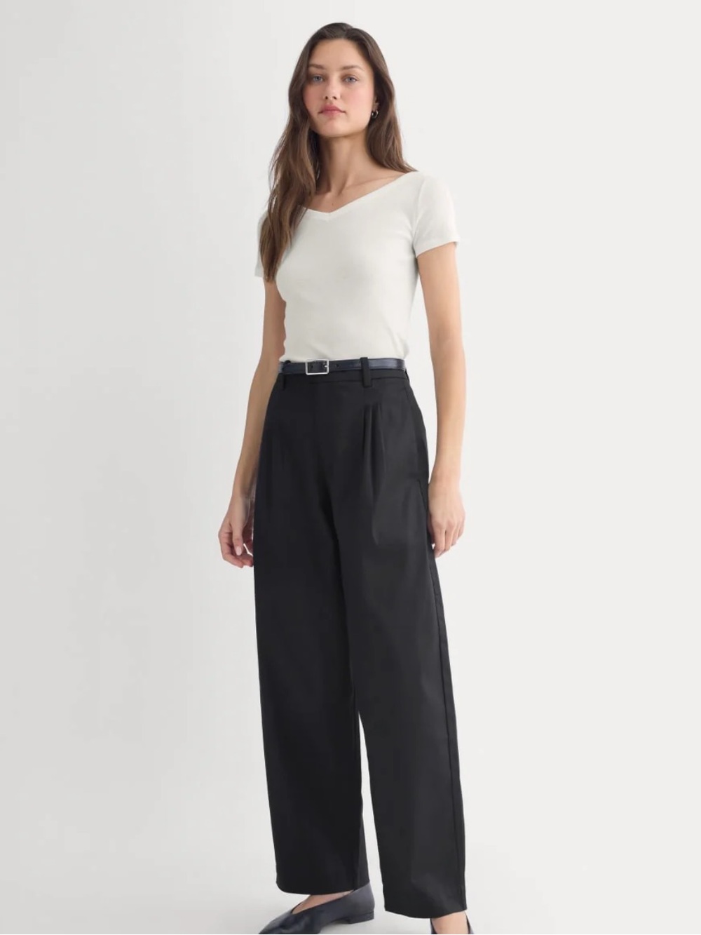 Everlane Tailored Drape Balloon Pant in Black, size 10